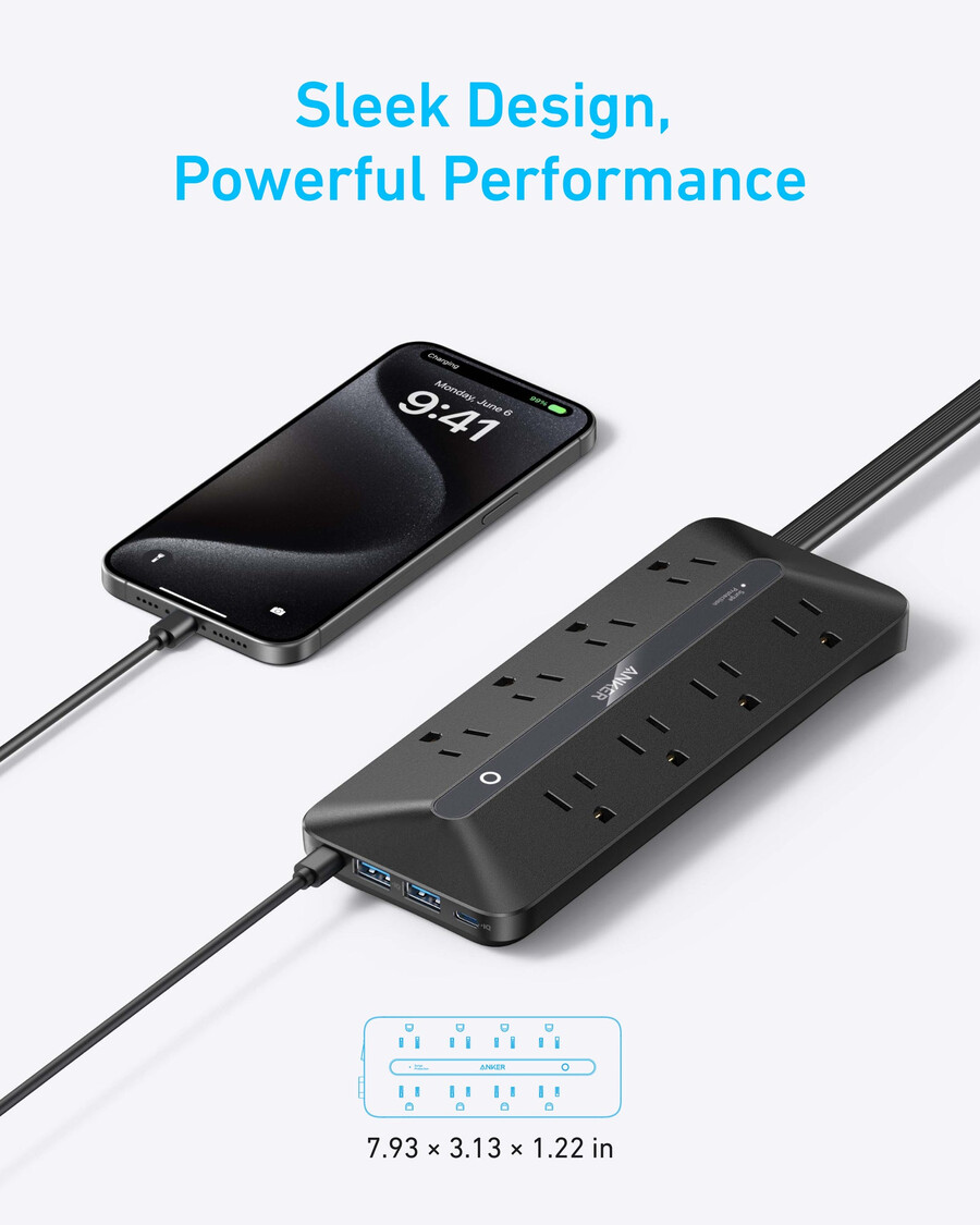anker usb-steckdosenleiste 12-in-1 35 w