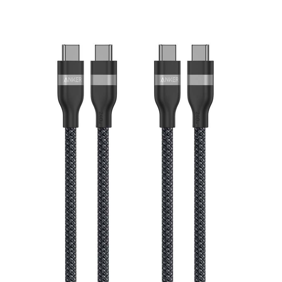 anker usb-c auf usb-c kabel 3 ft 6 ft 240w upcycling-geflecht 2er-pack