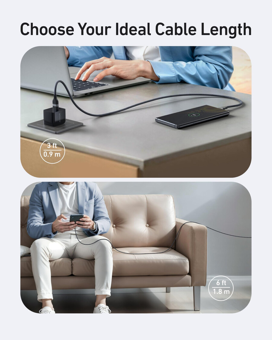 anker usb-a auf usb-c kabel 3 ft6 ft upcycling-geflecht
