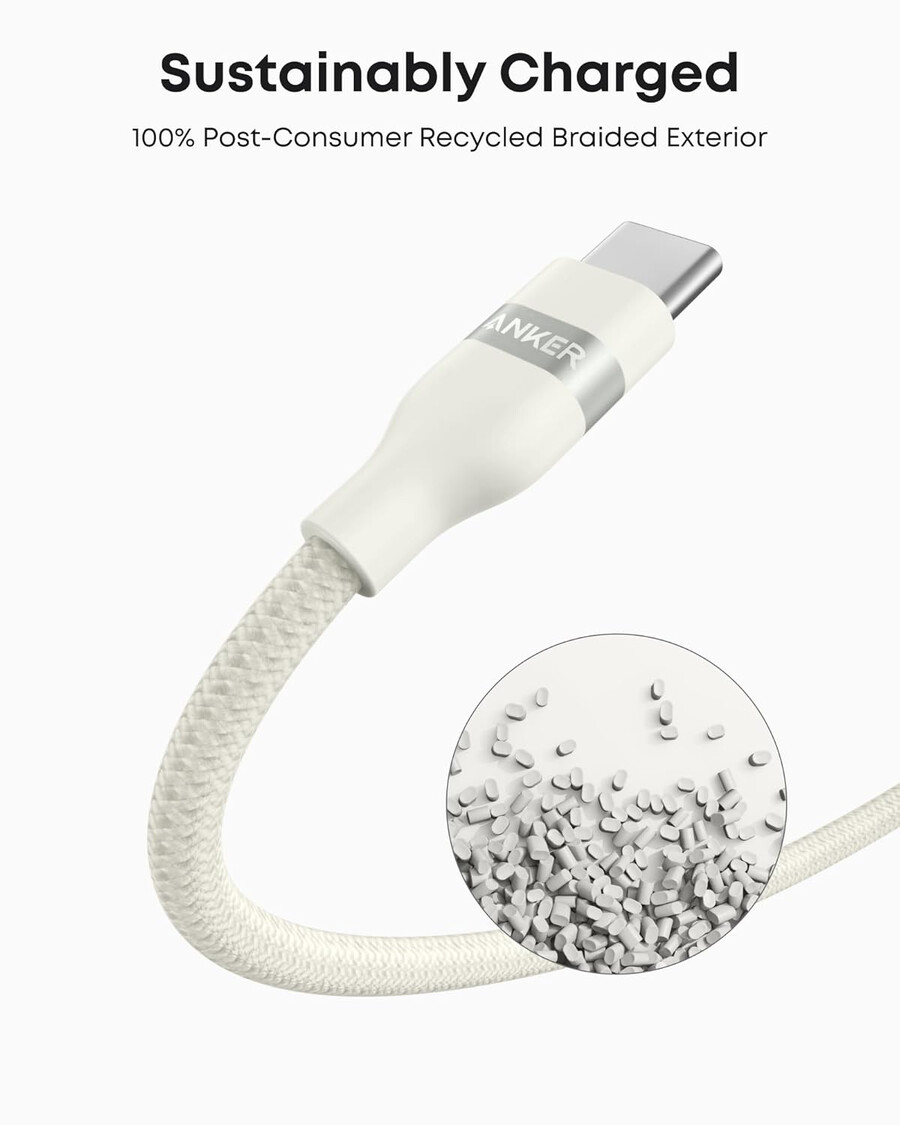 anker usb-a auf usb-c kabel 3 fuß upcycling-geflecht 2er-pack