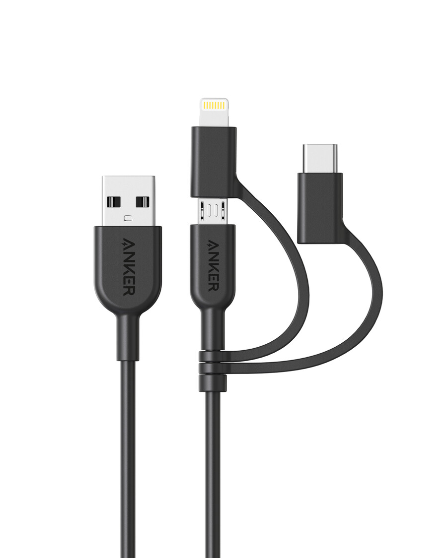 anker 321 usb-a auf lightning kabel 3 fuß 3-in-1