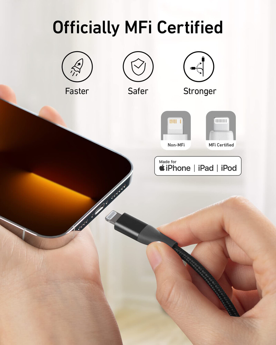 anker 551 usb-a auf lightning kabel 3 fuß 6 fuß 10 fuß