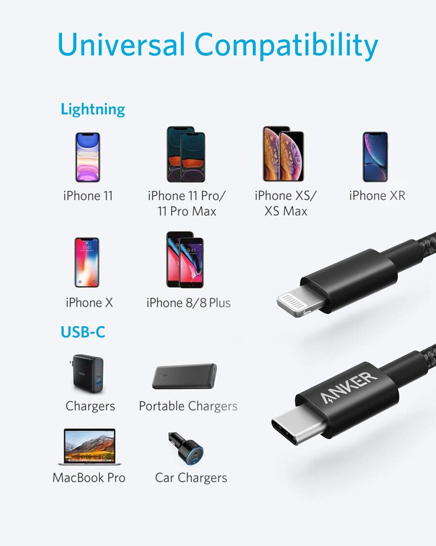 anker 331 usb-c auf lightning-kabel