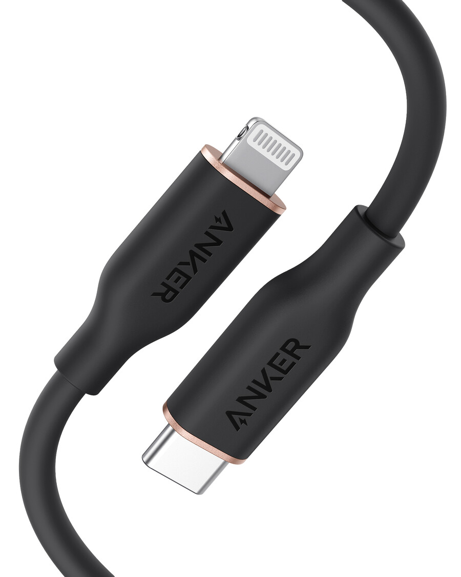 anker 641 usb-c auf lightning kabel flow 3 fuß silikon