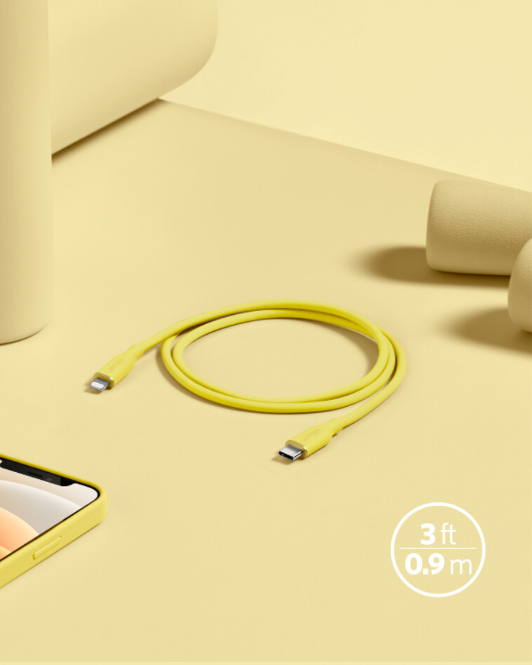 anker 641 usb-c auf lightning kabel flow 3 fuß silikon