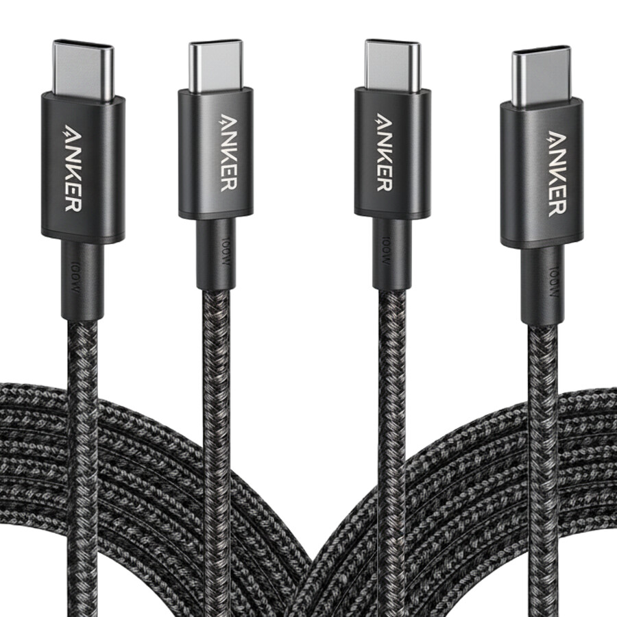 neues nylon-usb-c-zu-usb-c-kabel 100w 3 m 2er-pack