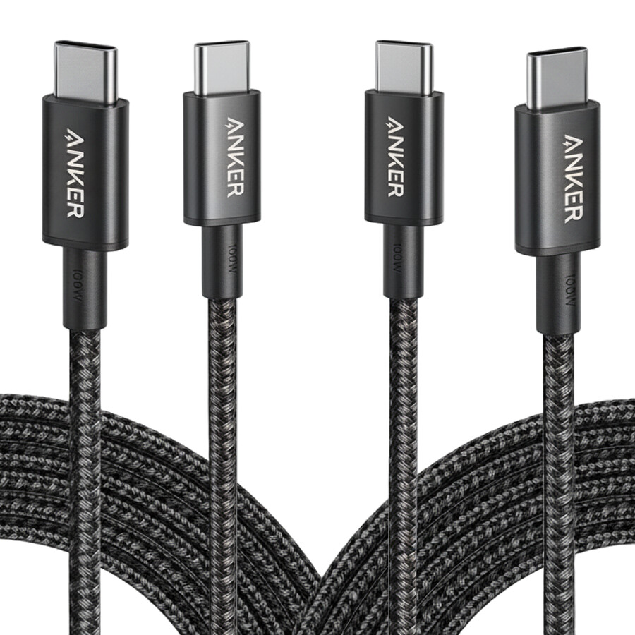 neues nylon-usb-c-zu-usb-c-kabel 100w 3 m 2er-pack
