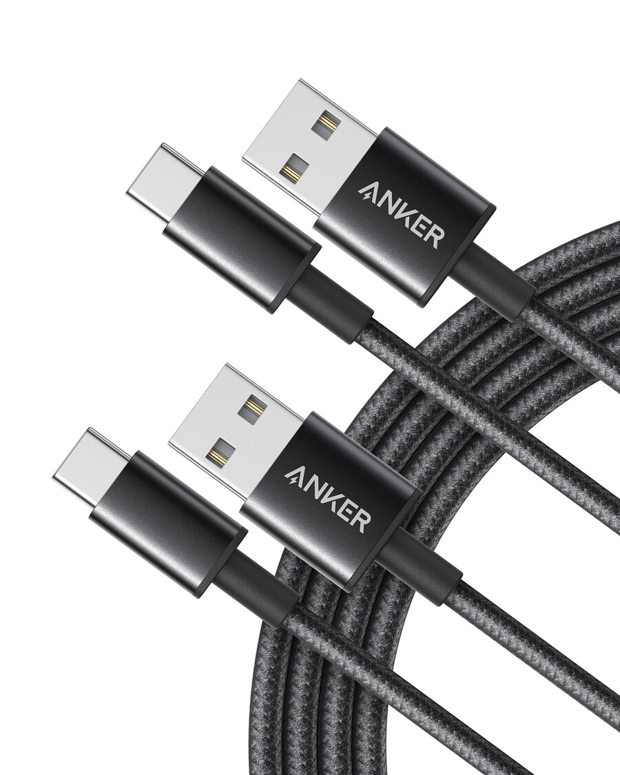 anker premium nylon usb-c auf usb-a kabel 2er-pack