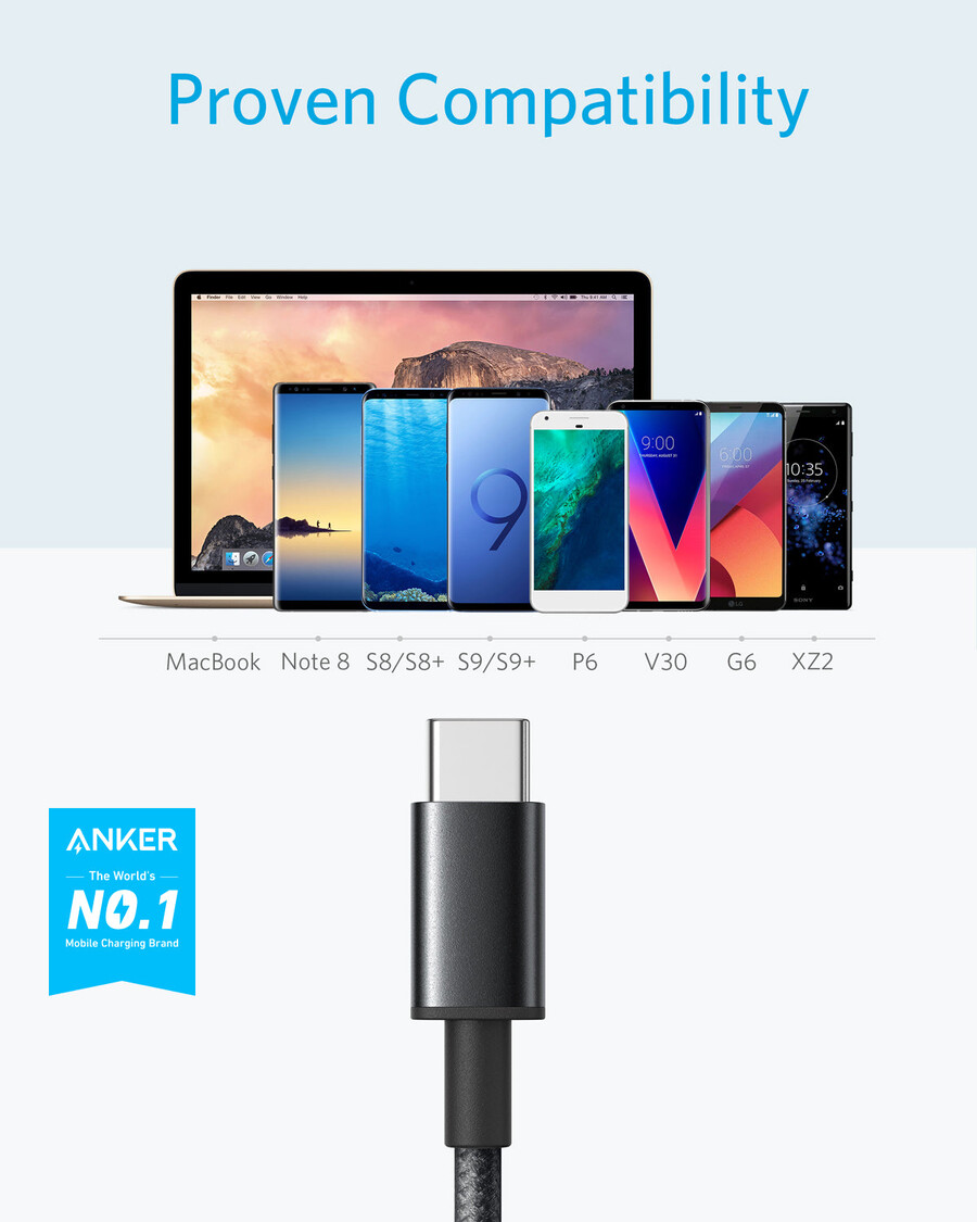 anker premium nylon usb-c auf usb-a kabel 2er-pack