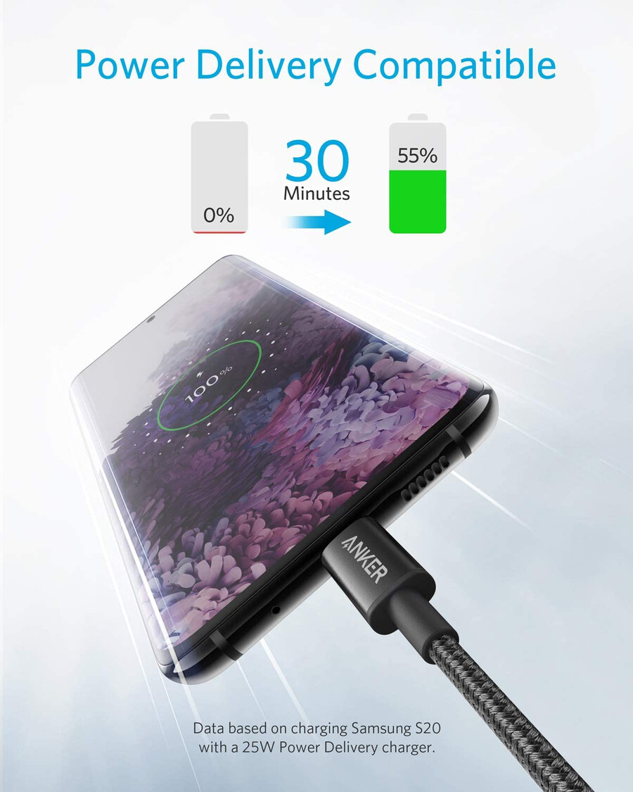 2er-pack neues nylon-usb-c-zu-usb-c-kabel 1 m 60 w
