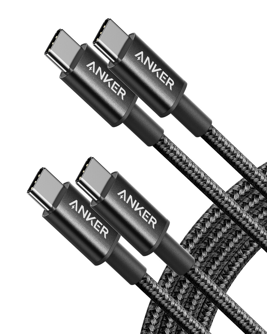 2er-pack anker neues nylon usb-c zu usb-c kabel 3 fuß 6 fuß 60 w