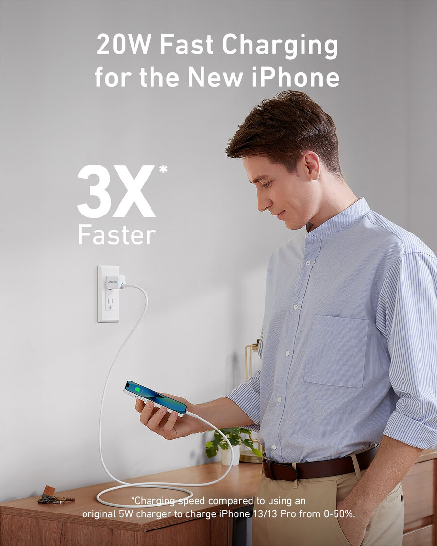 anker 511 ladegerät nano mit usb-c-auf-lightning-kabel