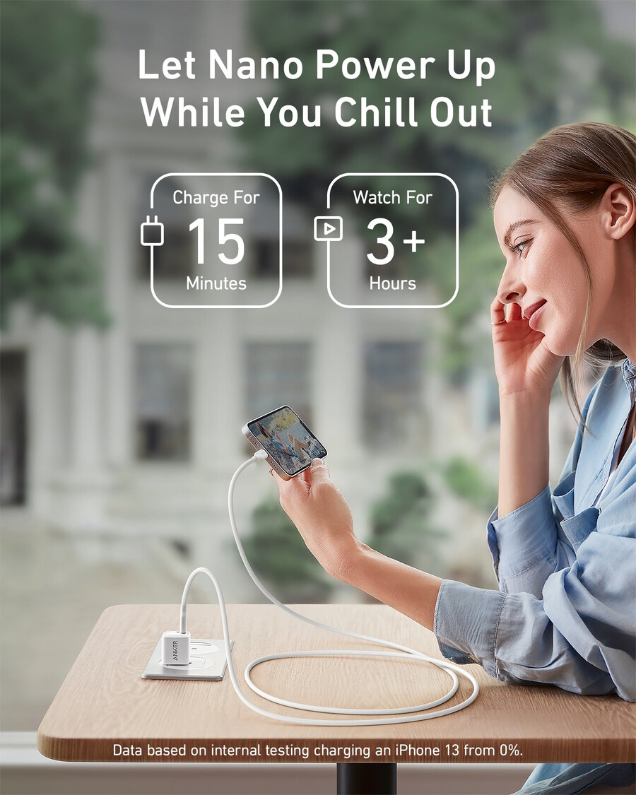 anker 511 ladegerät nano mit usb-c-auf-lightning-kabel