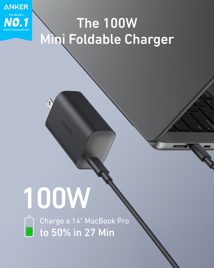 anker nano ladegerät 100w mit usb-c kabel