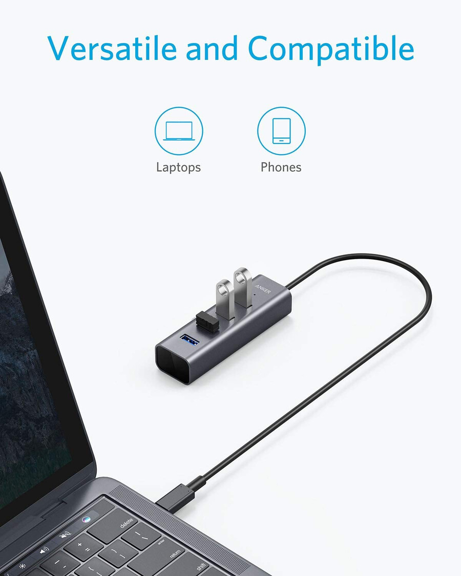 usb-c auf 4-port usb 3.0 hub
