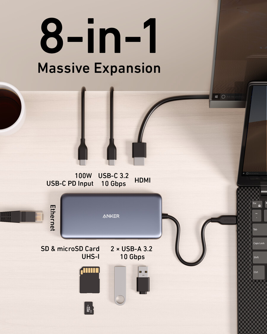 anker 555 usb-c hub 8-in-1