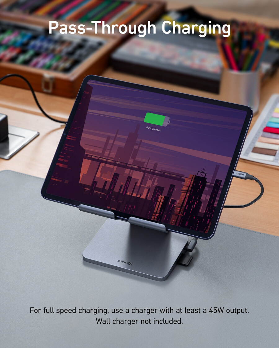 anker 551 usb-c hub 8-in-1 tablet-ständer