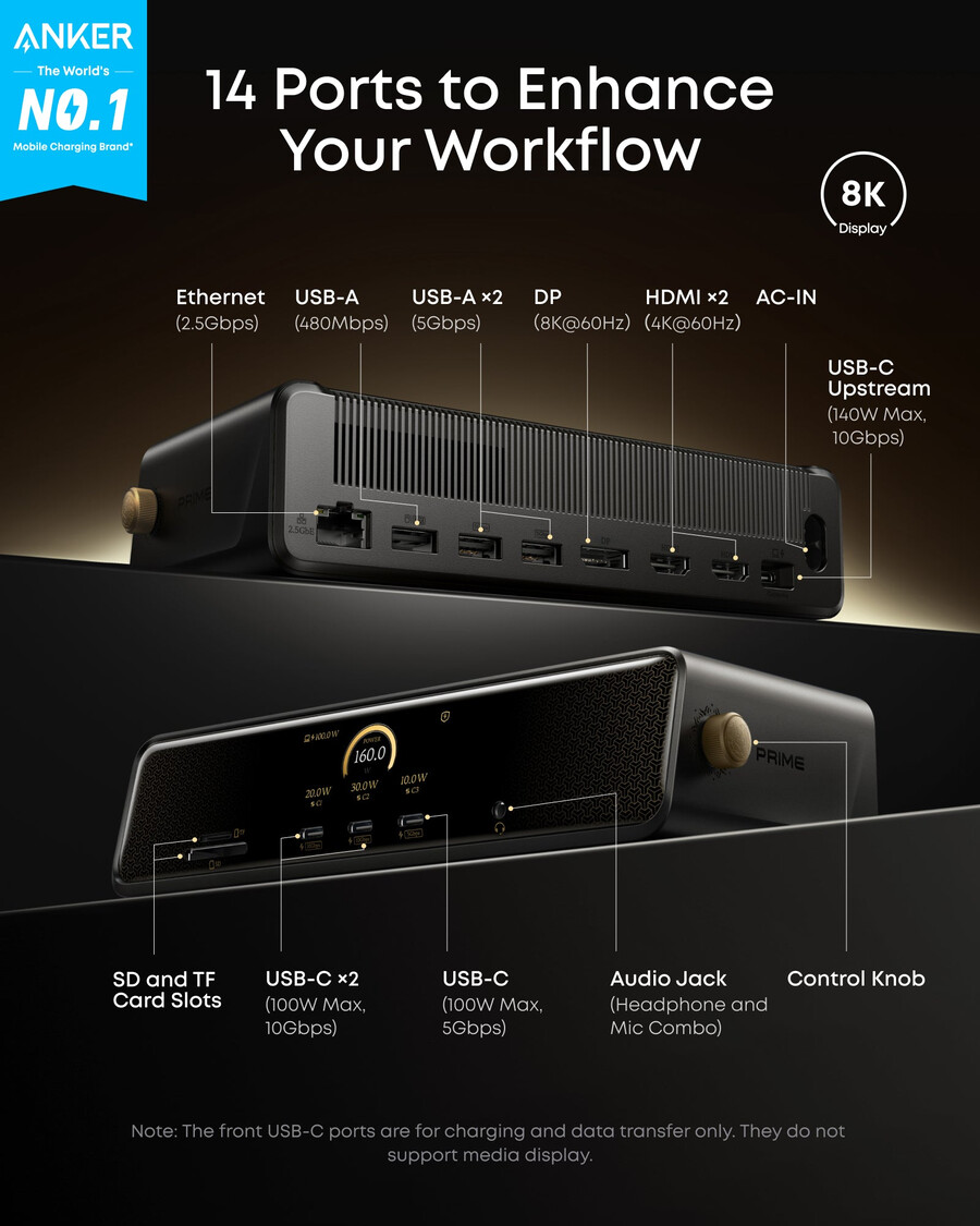 anker × black myth wukong edition anker prime dockingstation 14-in-1 triple display displaylink mit dl7400