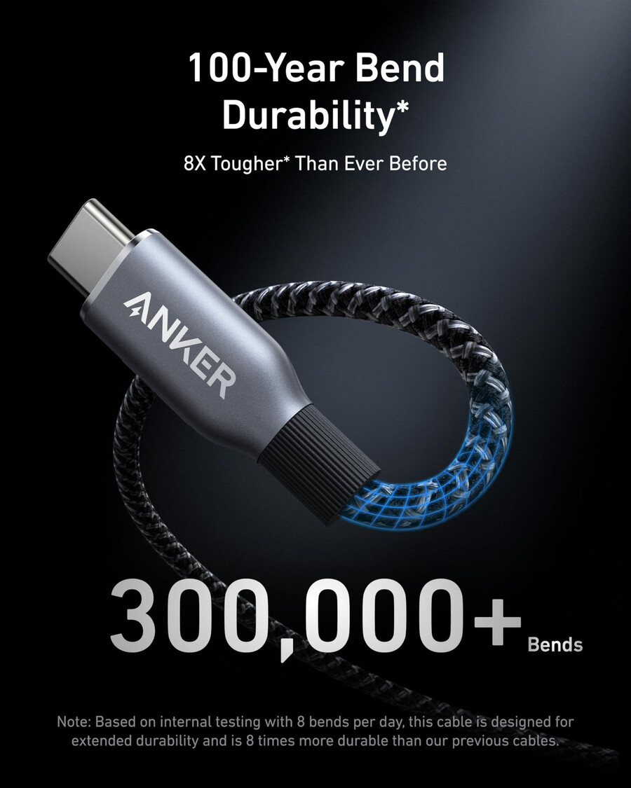 anker prime ladestation mit 240-w-usb-c-zu-usb-c-kabel