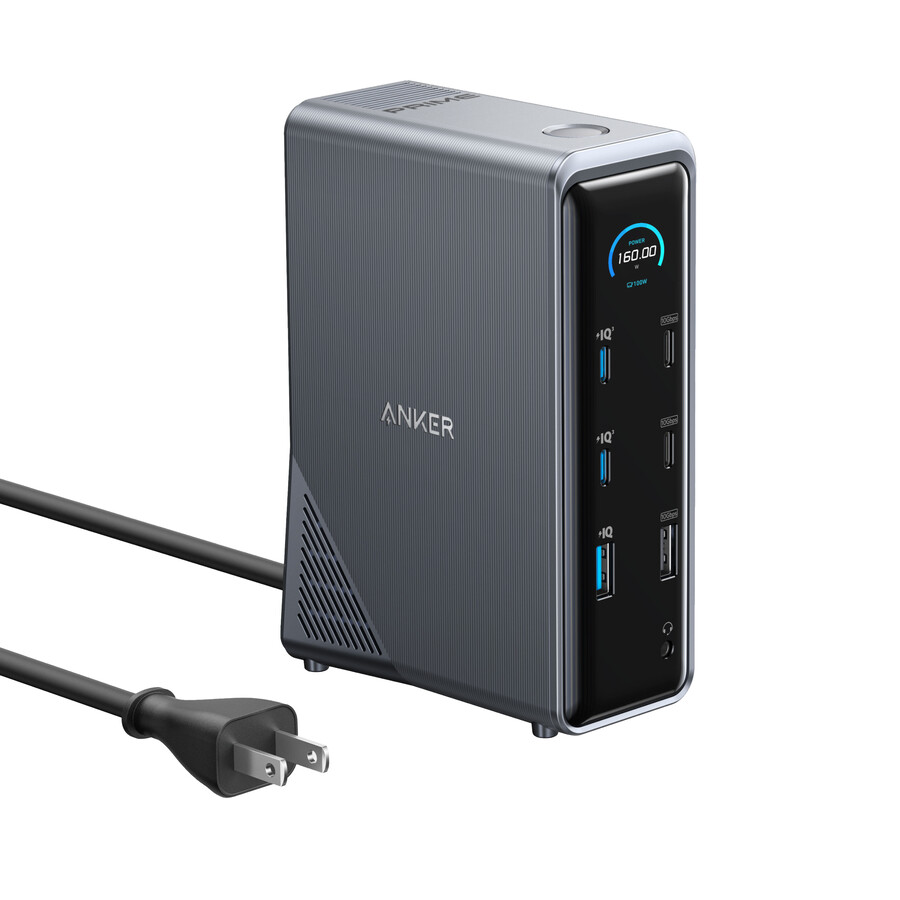 anker prime ladestation 14-in-1 dual-display 160 w