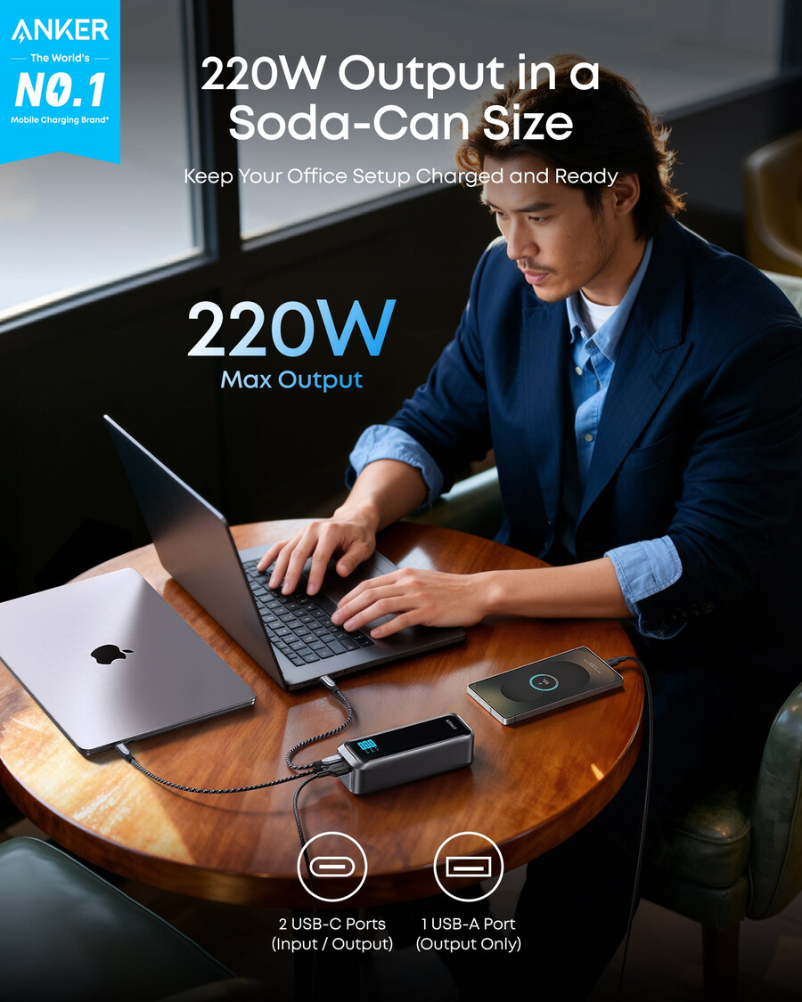 anker prime powerbank 20k 220w