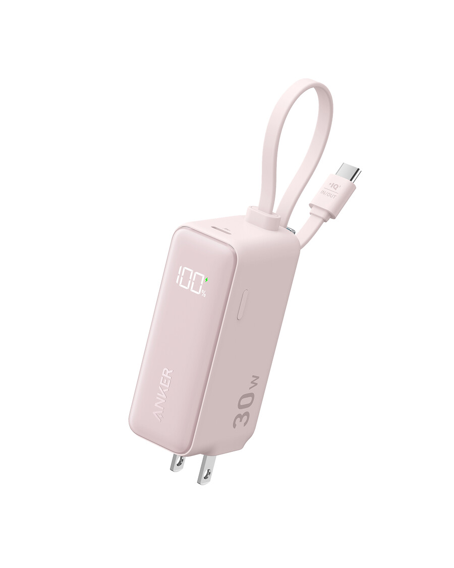 anker powerbank 30w 5k fusion integriertes usb-c-kabel