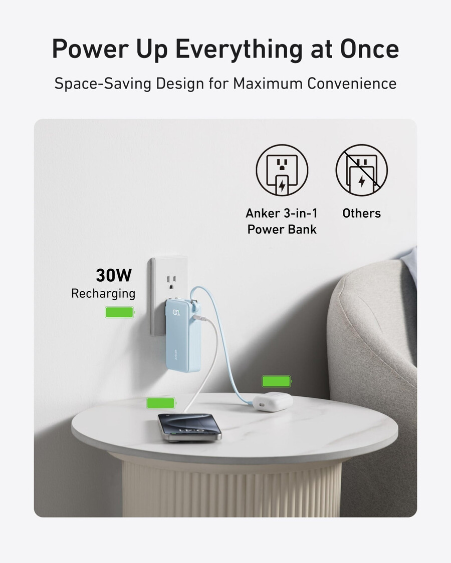 anker powerbank 10k fusion eingebautes kabel