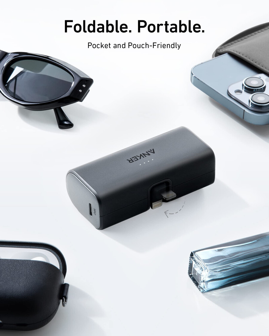 anker nano powerbank 12w integrierter lightning-anschluss