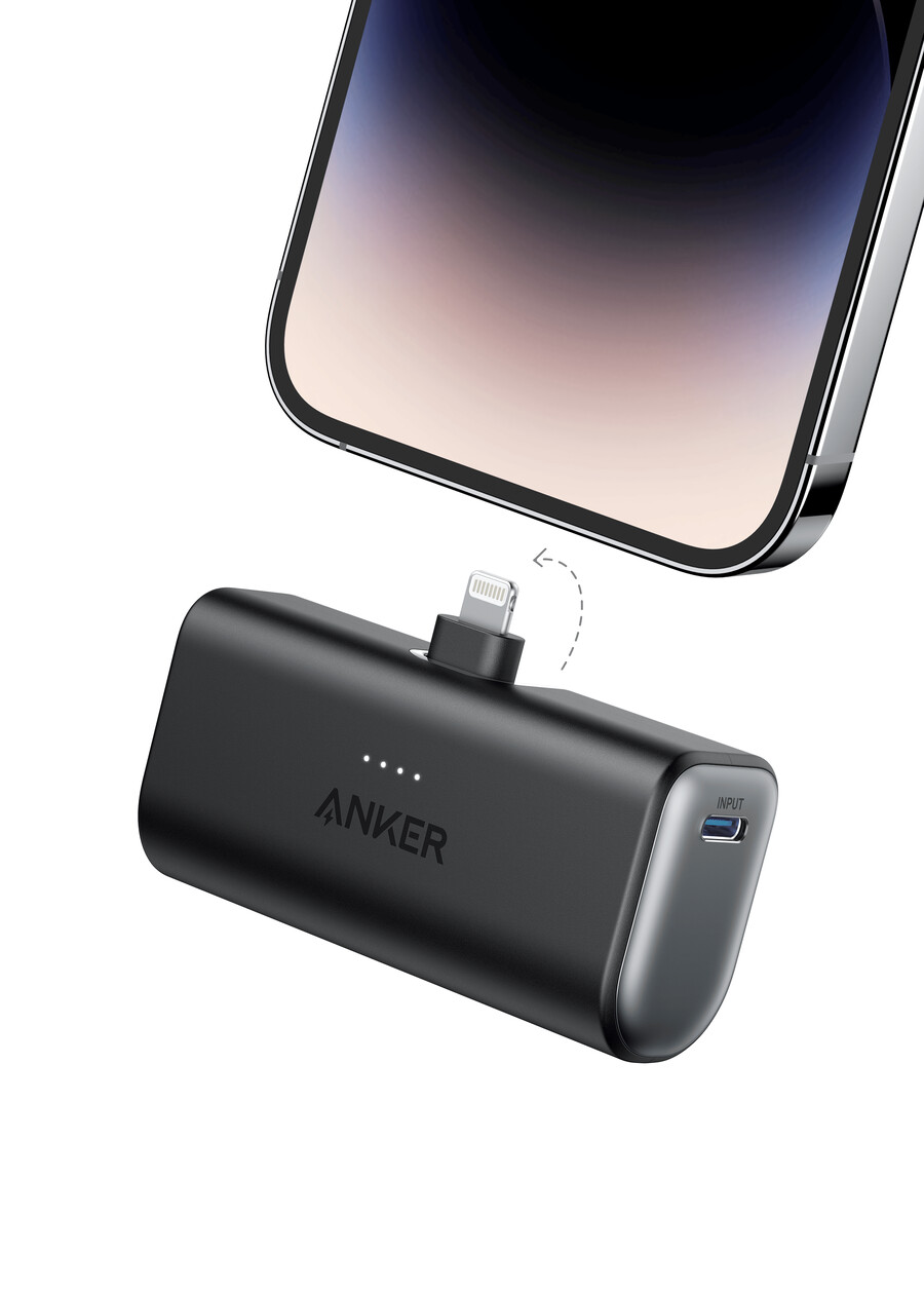 anker nano powerbank 12w integrierter lightning-anschluss