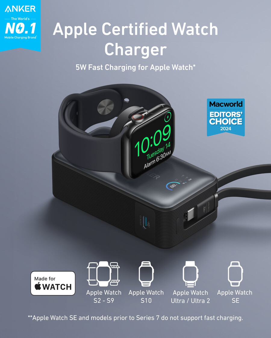 anker maggo powerbank 10k 35w für apple watch