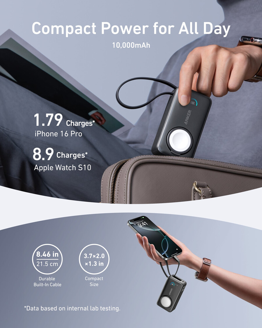 anker maggo powerbank 10k 35w für apple watch