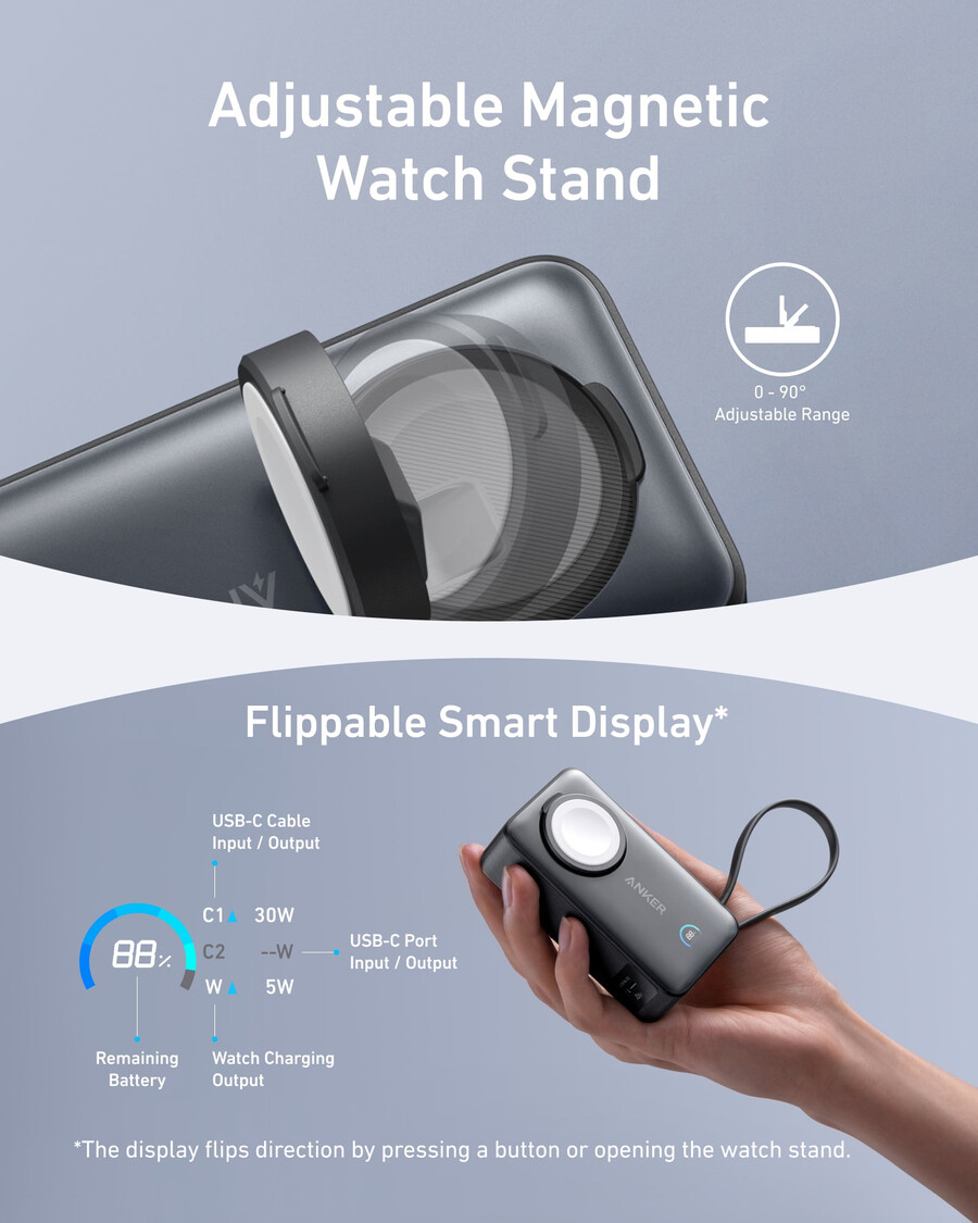 anker maggo powerbank 10k 35w für apple watch