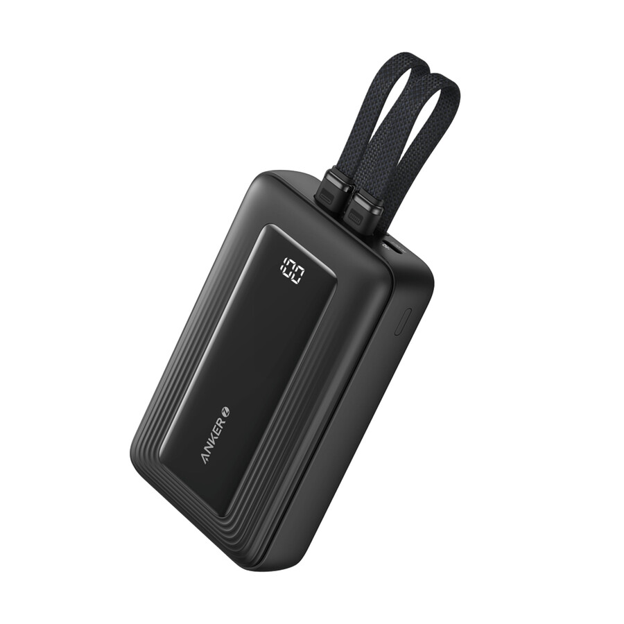 anker zolo powerbank 20.000 mah integriertes usb-c- und lightning-kabel