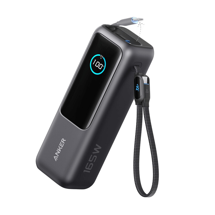anker laptop-powerbank 25k 165w integriertes und einziehbares kabel