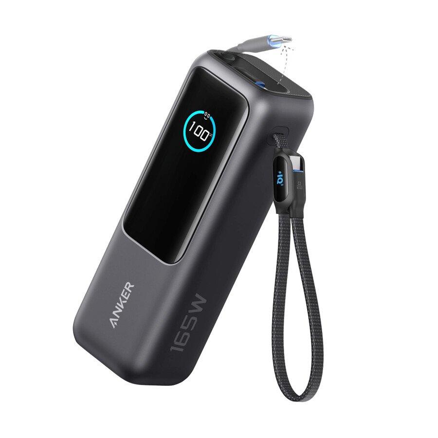 anker laptop-powerbank 25k 165w integriertes und einziehbares kabel
