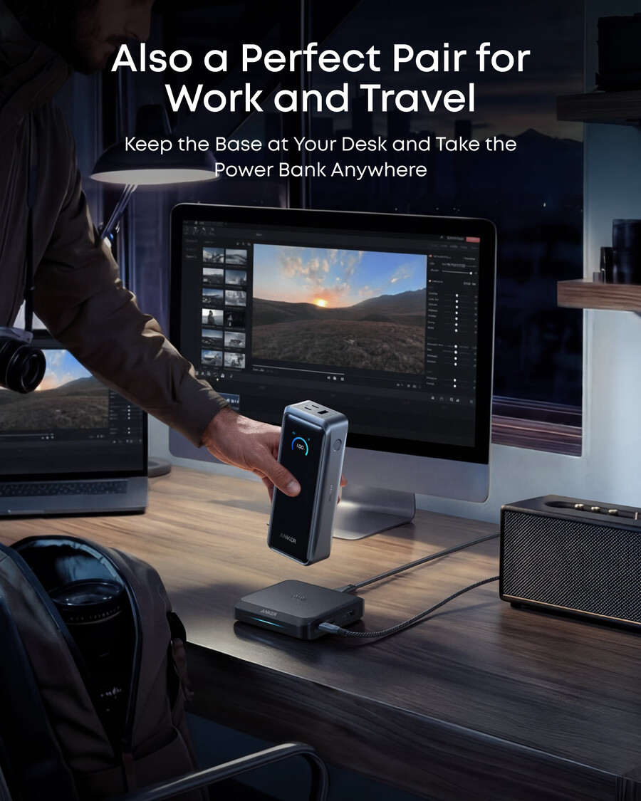 anker prime powerbank 26 kΩ 300 w mit ladestation