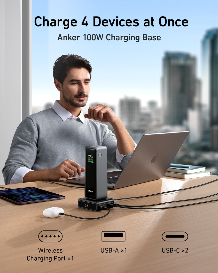 anker prime 27.650 mah powerbank 250 w und 100-w-ladestation