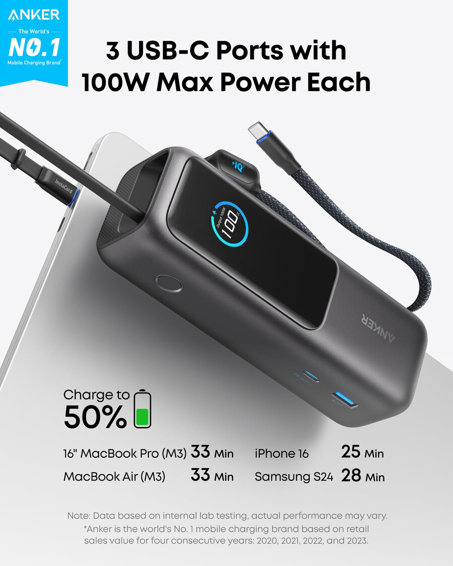 anker laptop-powerbank und anker laptop-ladegerät