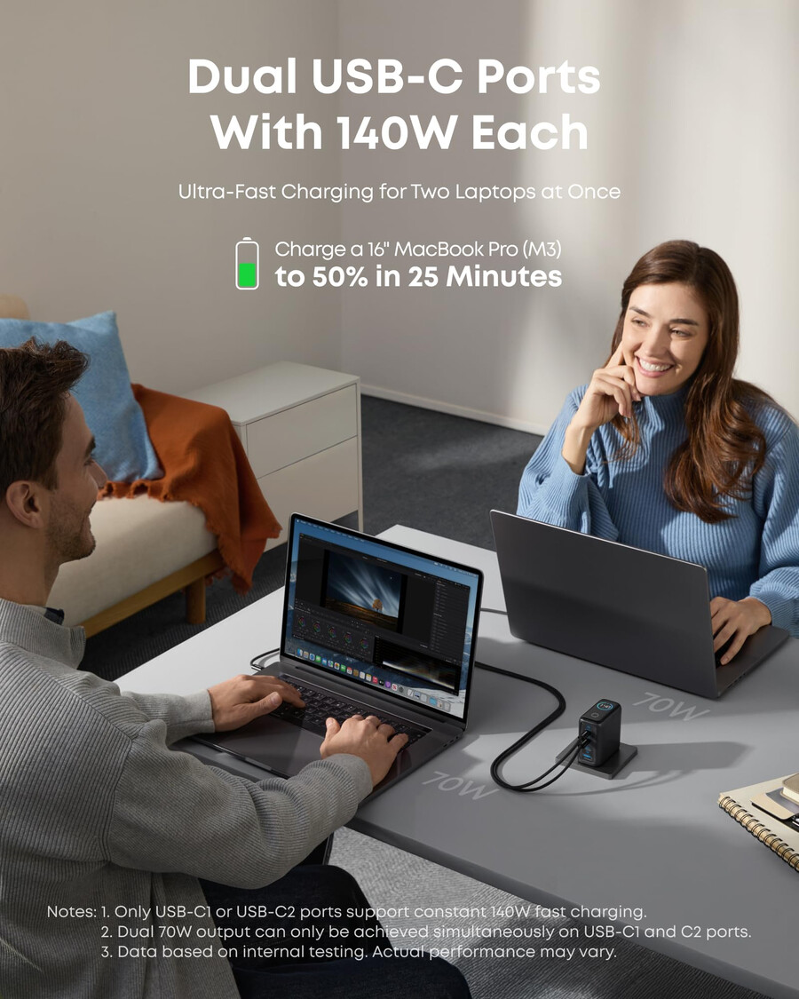 anker laptop-powerbank und anker laptop-ladegerät