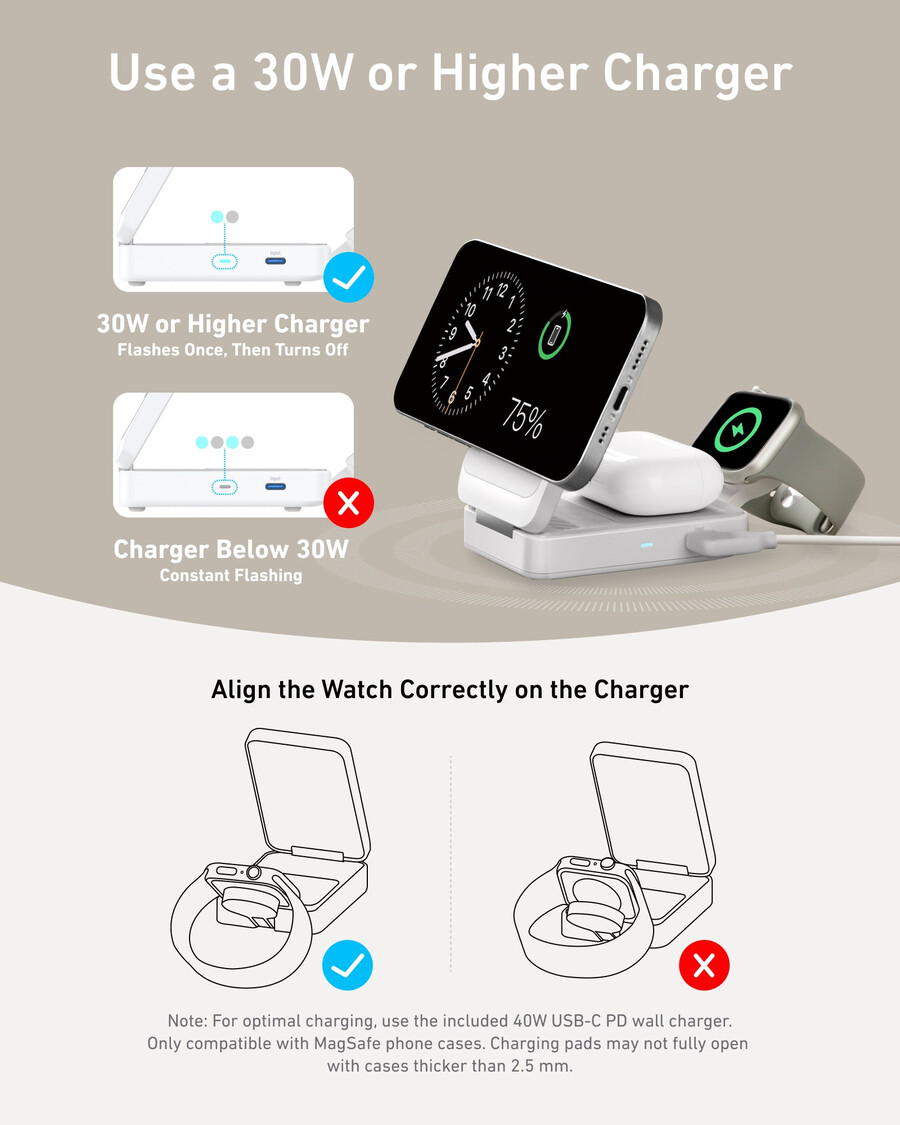 anker maggo kabellose ladestation faltbar 3-in-1