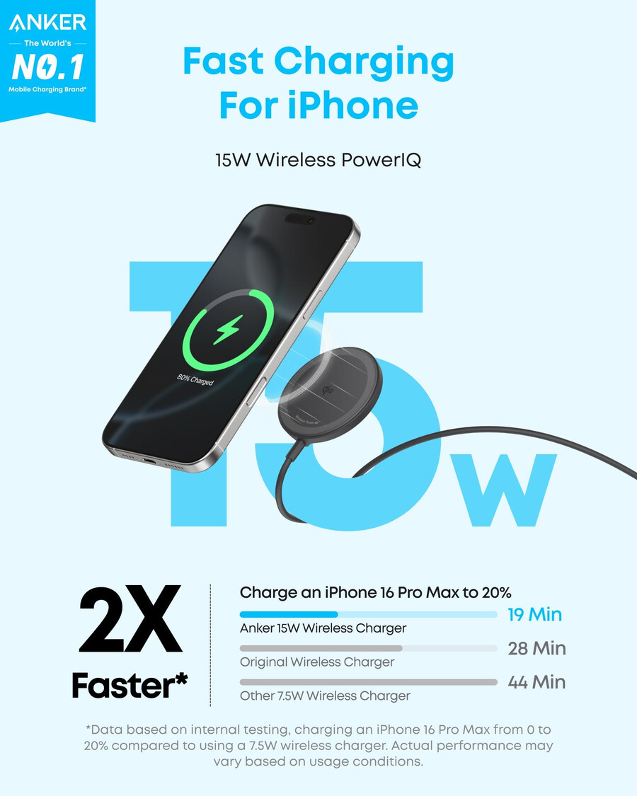 anker zolo magnetisches kabelloses ladegerät 2er-pack