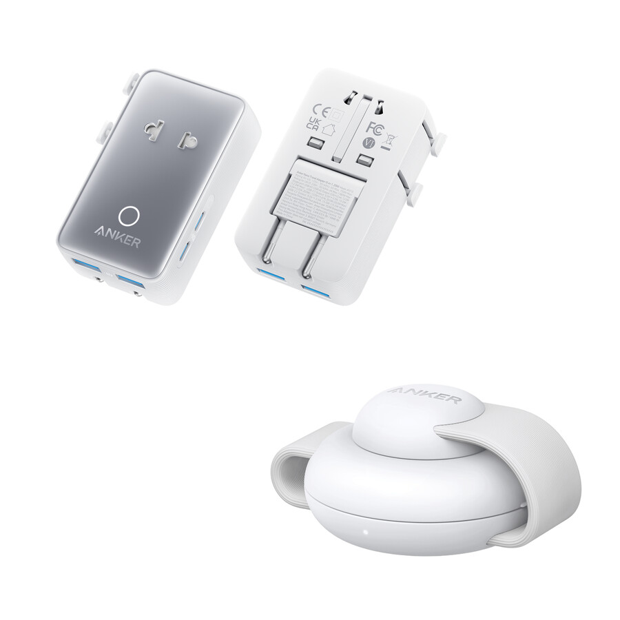 anker maggo kabellose ladestation 3-in-1 faltbare ladefläche und anker nano reiseadapter 5-in-1 20 w 1er-pack