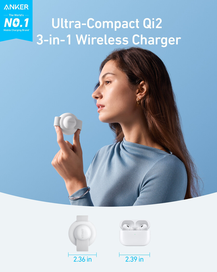 anker maggo kabellose ladestation 3-in-1 faltbare ladefläche und anker nano reiseadapter 5-in-1 20 w 1er-pack