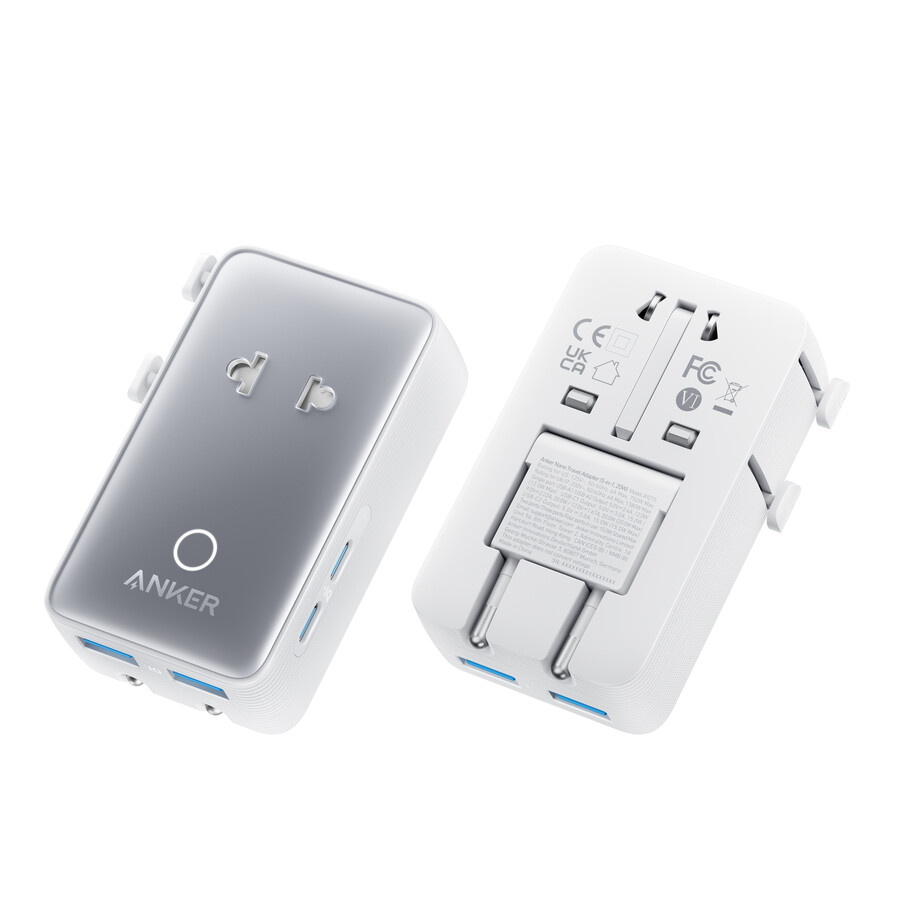 anker maggo kabellose ladestation 3-in-1 faltbare ladefläche und anker nano reiseadapter 5-in-1 20 w 1er-pack
