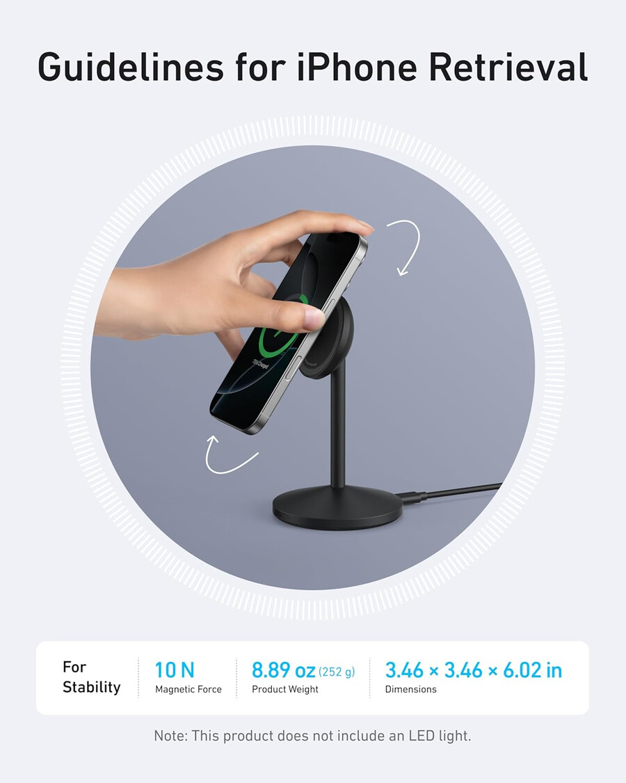 anker maggo iphone 17 magsafe ladegerätkompatibler ständer qi2 15w mit adapter